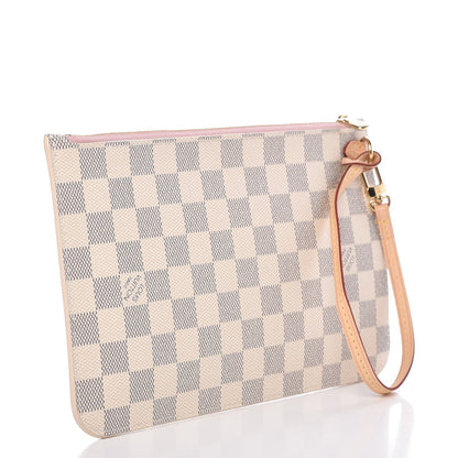 Louis Vuitton Damier Azur Neverfull MM GM Pochette Rose Ballerine 3 of 7