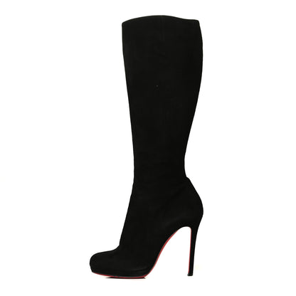 Christian Louboutin Suede Botalili 120 Tall Boots 39.5 Black 1 of 9