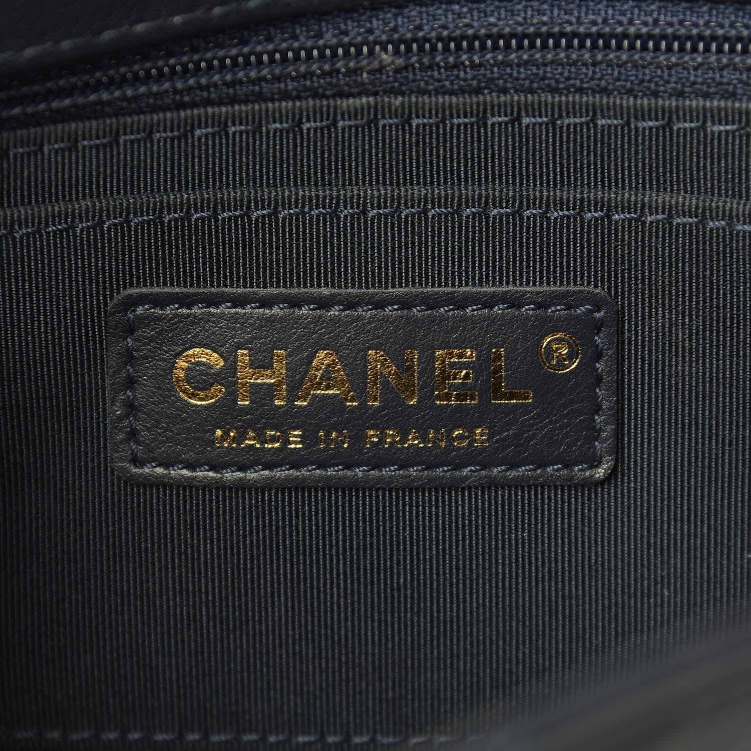 Chanel Calfskin Chevron Quilted Mini Statement Flap Navy Blue 6 of 10