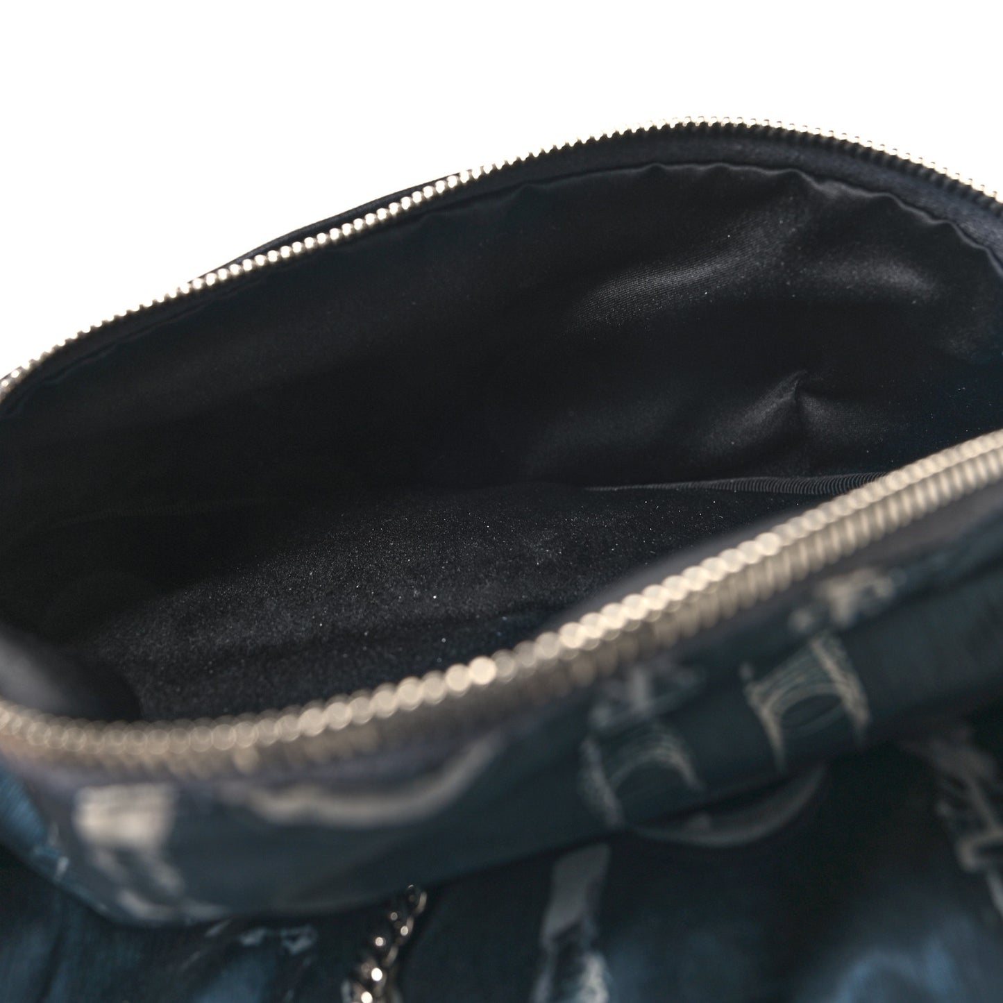 Sequin Nylon Lambskin Astronaut Essentials Backpack Black White