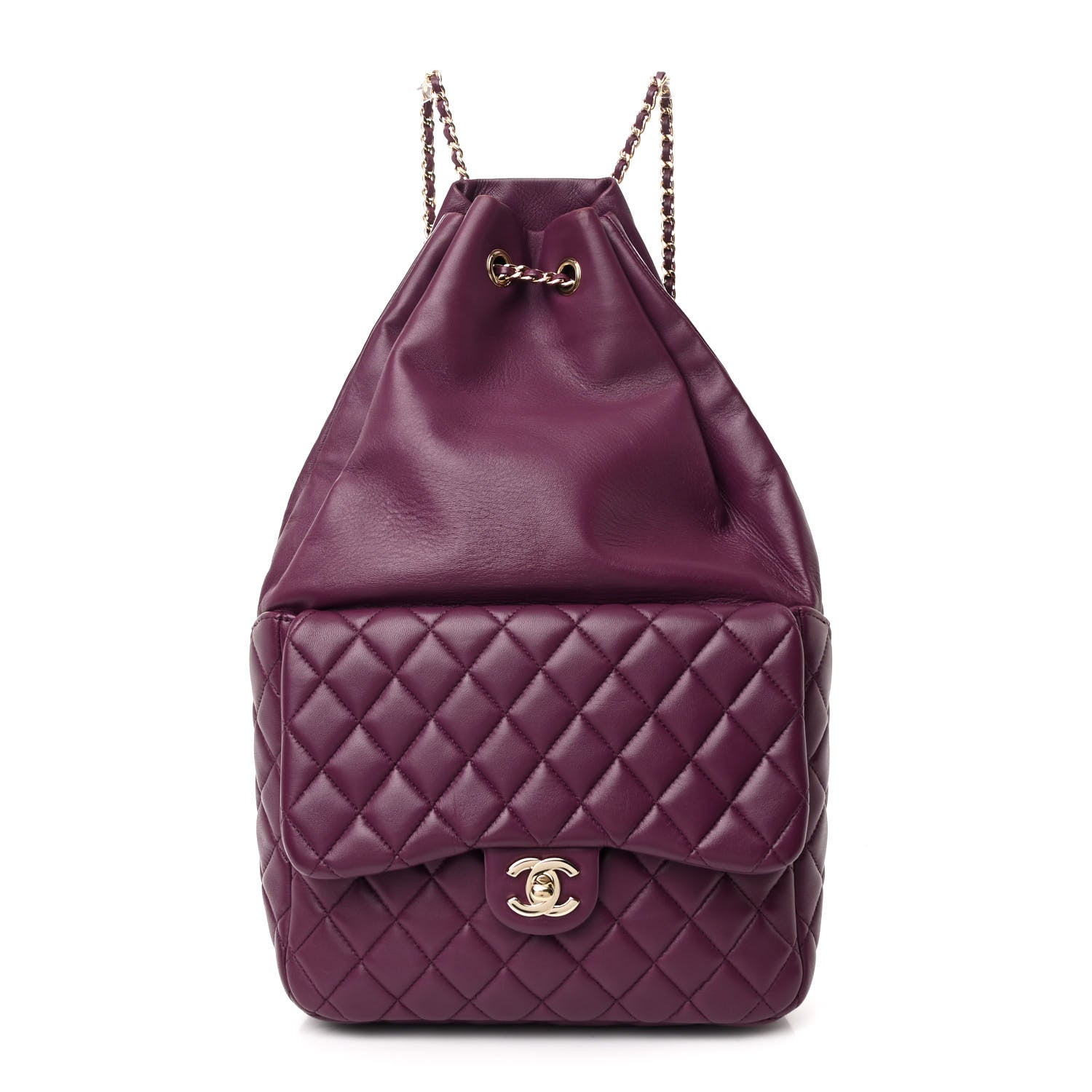 Chanel Lambskin Quilted Large in Seoul Backpack Purple 1 of 10