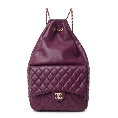 Chanel Lambskin Quilted Large in Seoul Backpack Purple 1 of 10
