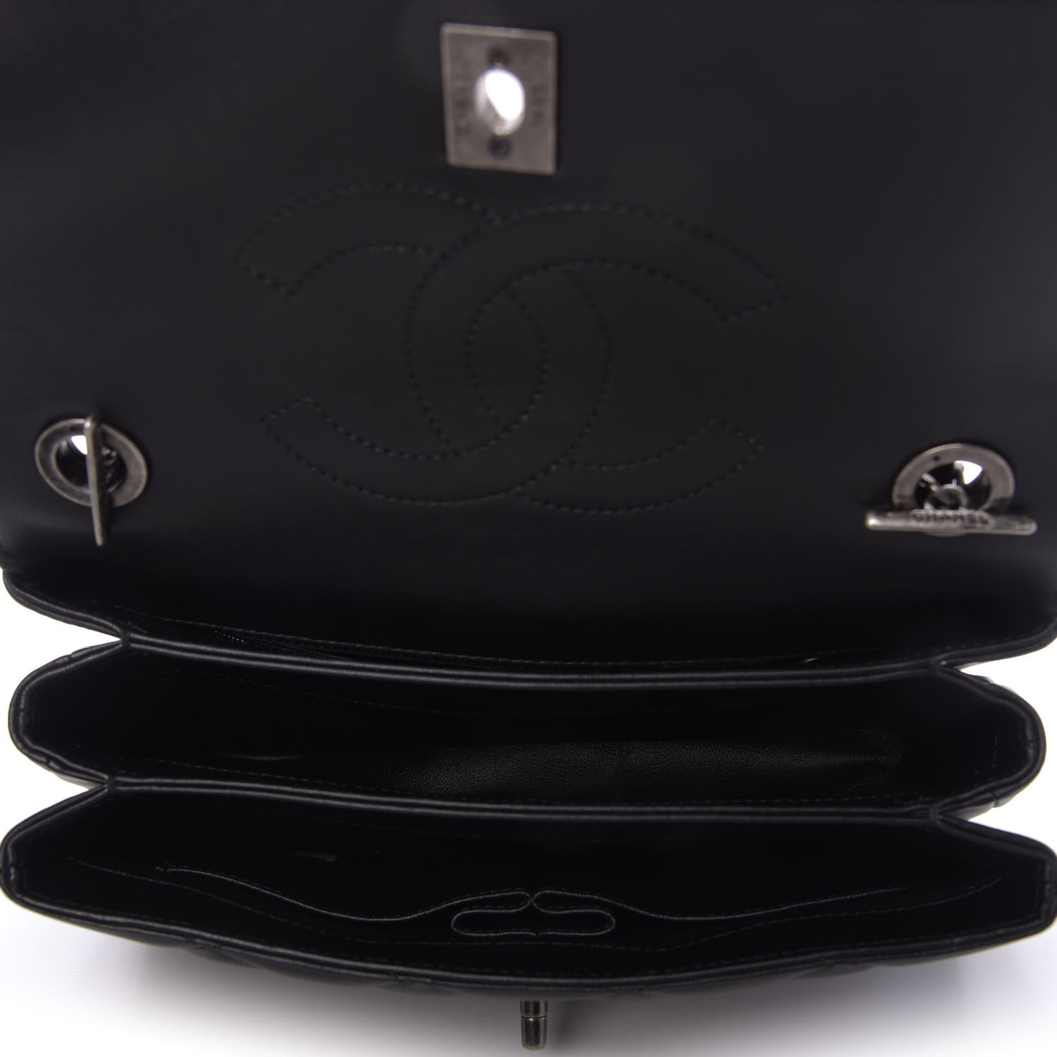 Chanel Lambskin Quilted Small Trendy CC Dual Handle Flap Bag Black 6 of 10