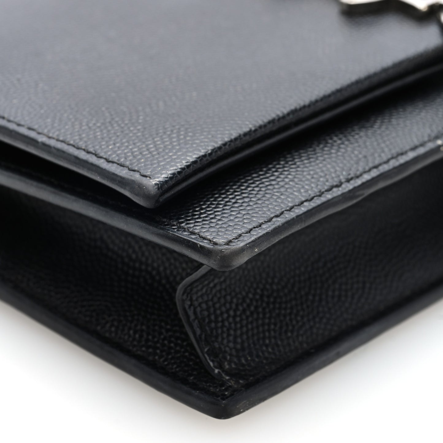 Grain De Poudre Classic Monogram Kate Tassel Chain Wallet Black