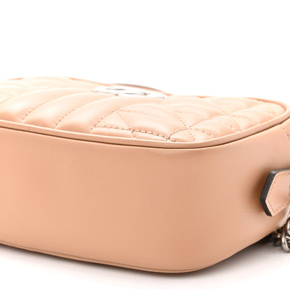 Gucci Calfskin Matelasse Aria Mini GG Marmont Chain Shoulder Bag Camelia 10 of 10