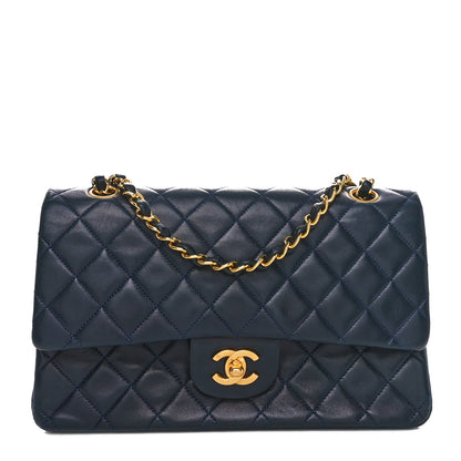 Chanel Lambskin Quilted Small Double Flap Navy 1 of 10