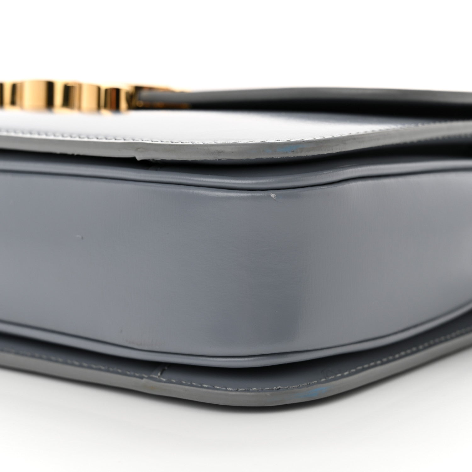 Celine Shiny Calfskin Medium Triomphe Soft Blue 9 of 14