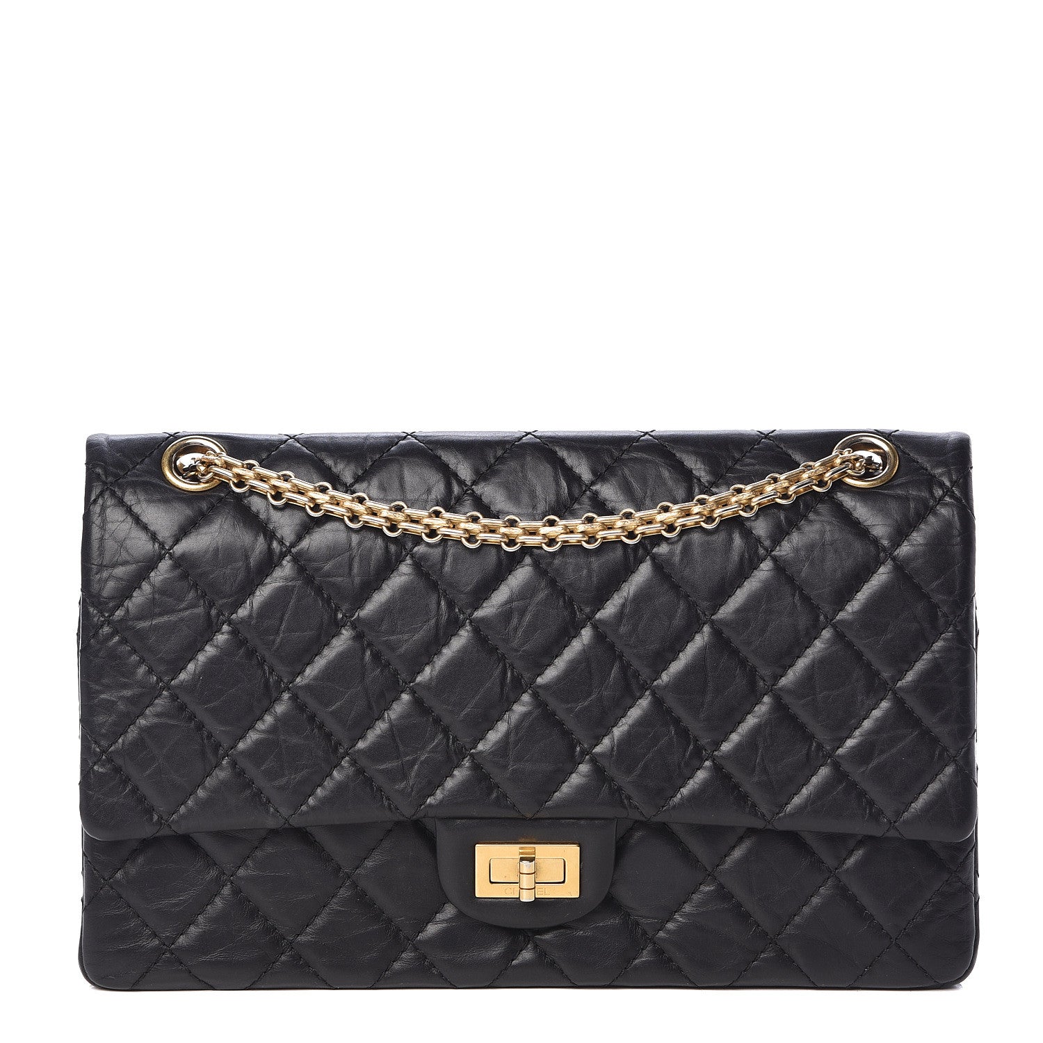 Chanel Aged Calfskin Quilted 2.55 Reissue 226 Flap Black 1 of 11
