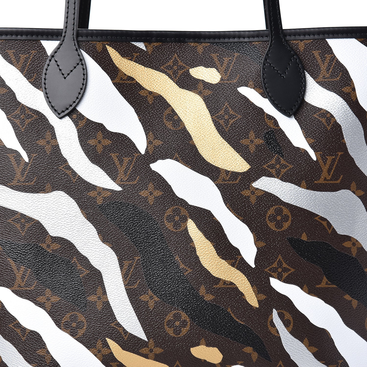 Louis Vuitton X LOL Monogram Neverfull MM Gold Silver 8 of 10