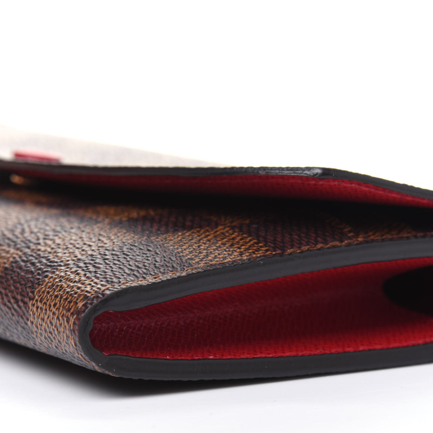 Damier Ebene Emilie Wallet Red