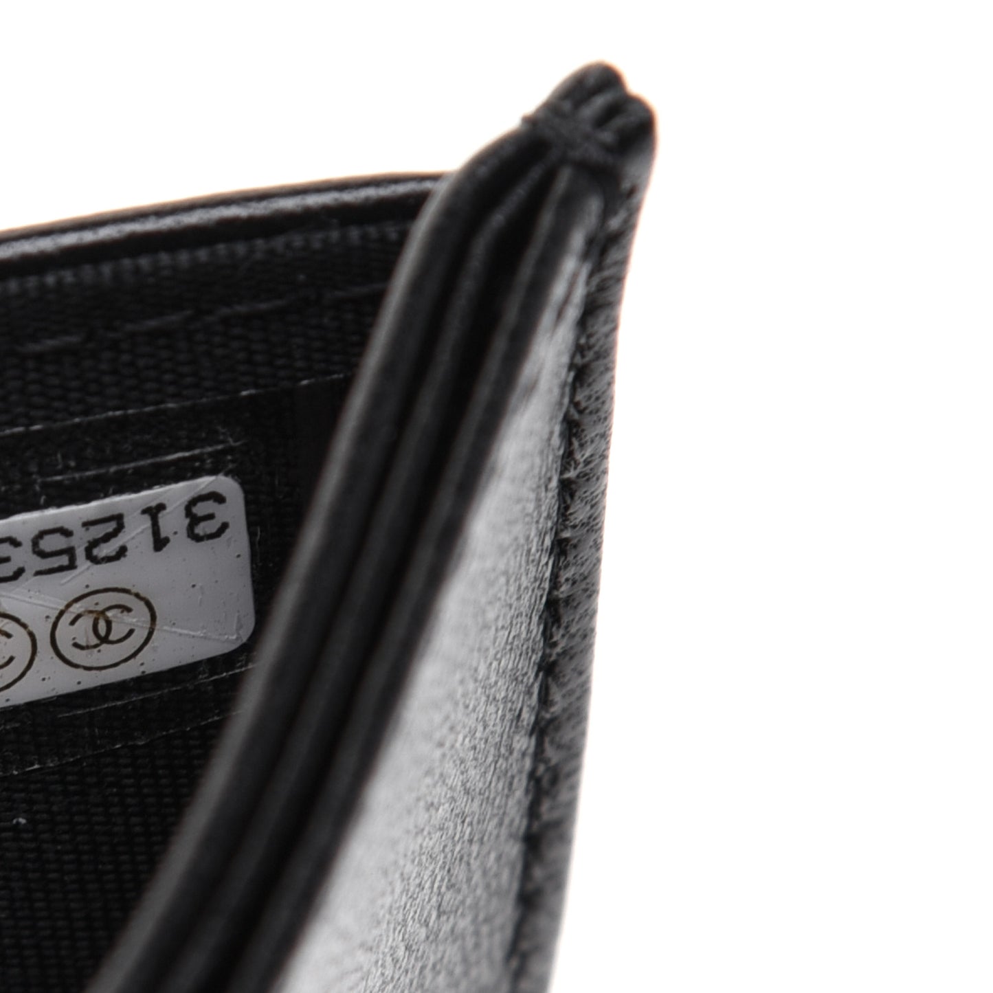 Lambskin Quilted My Chanel Lady Card Holder On Chain Black
