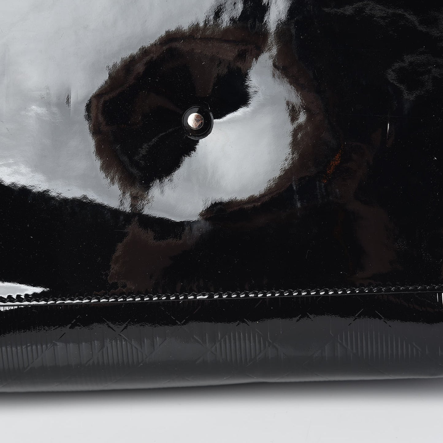 Patent Check Embossed Small Bilmore Tote Black