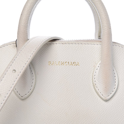 Balenciaga Grained Calfskin XXS Ville Top Handle Bag White Black 20 of 20