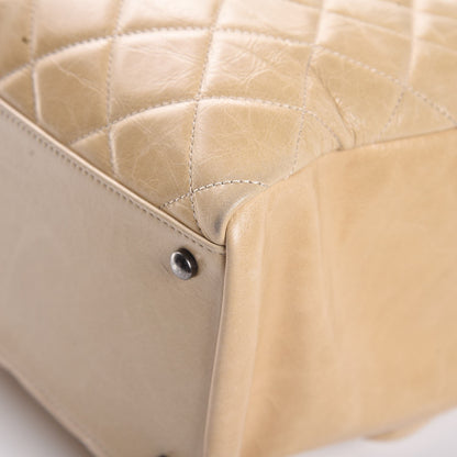 Chanel Calfskin Quilted Large Front Flap Tote Beige 11 of 11