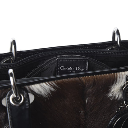 Christian Dior Patent Pony Hair Large Lady Dior Black 8 of 10