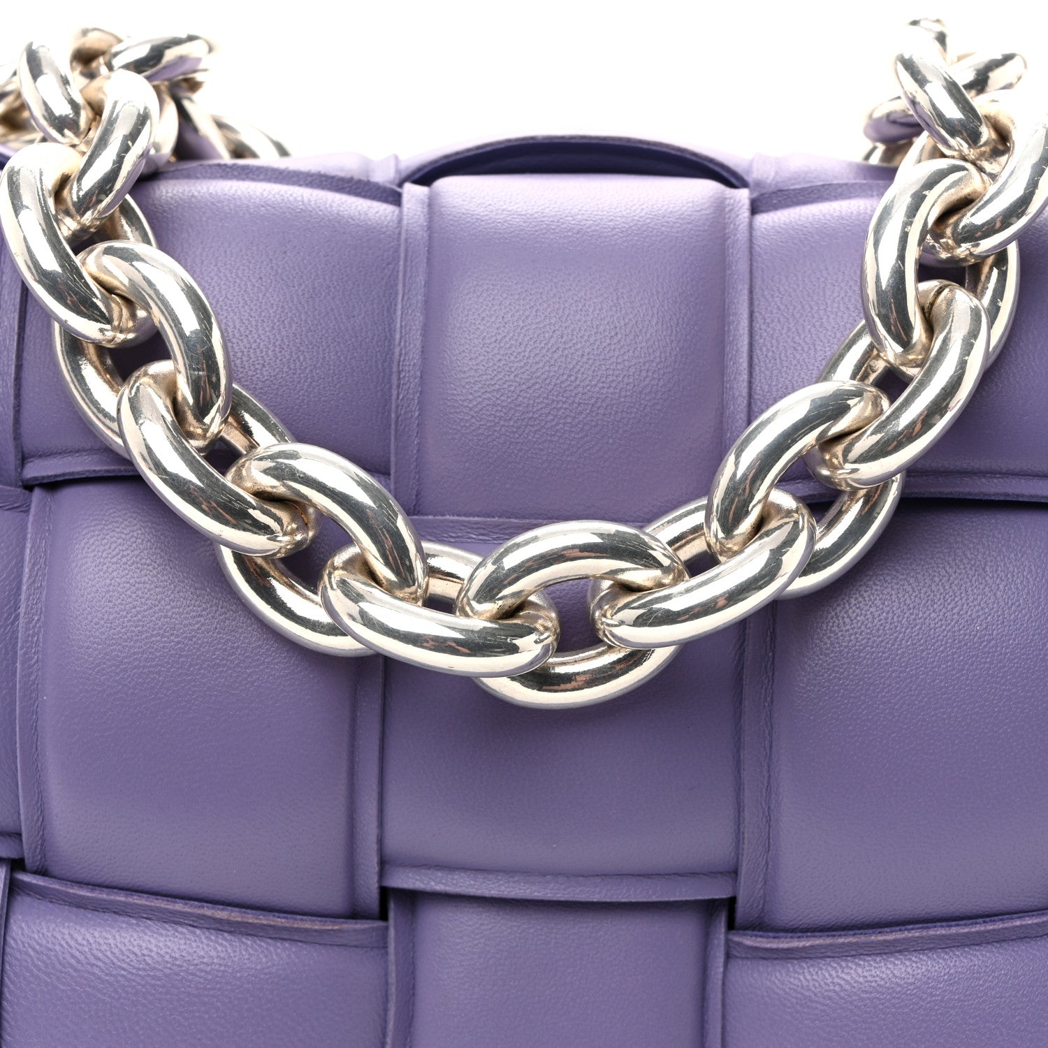 Bottega Veneta Lambskin Maxi Intreccio Padded Chain Cassette