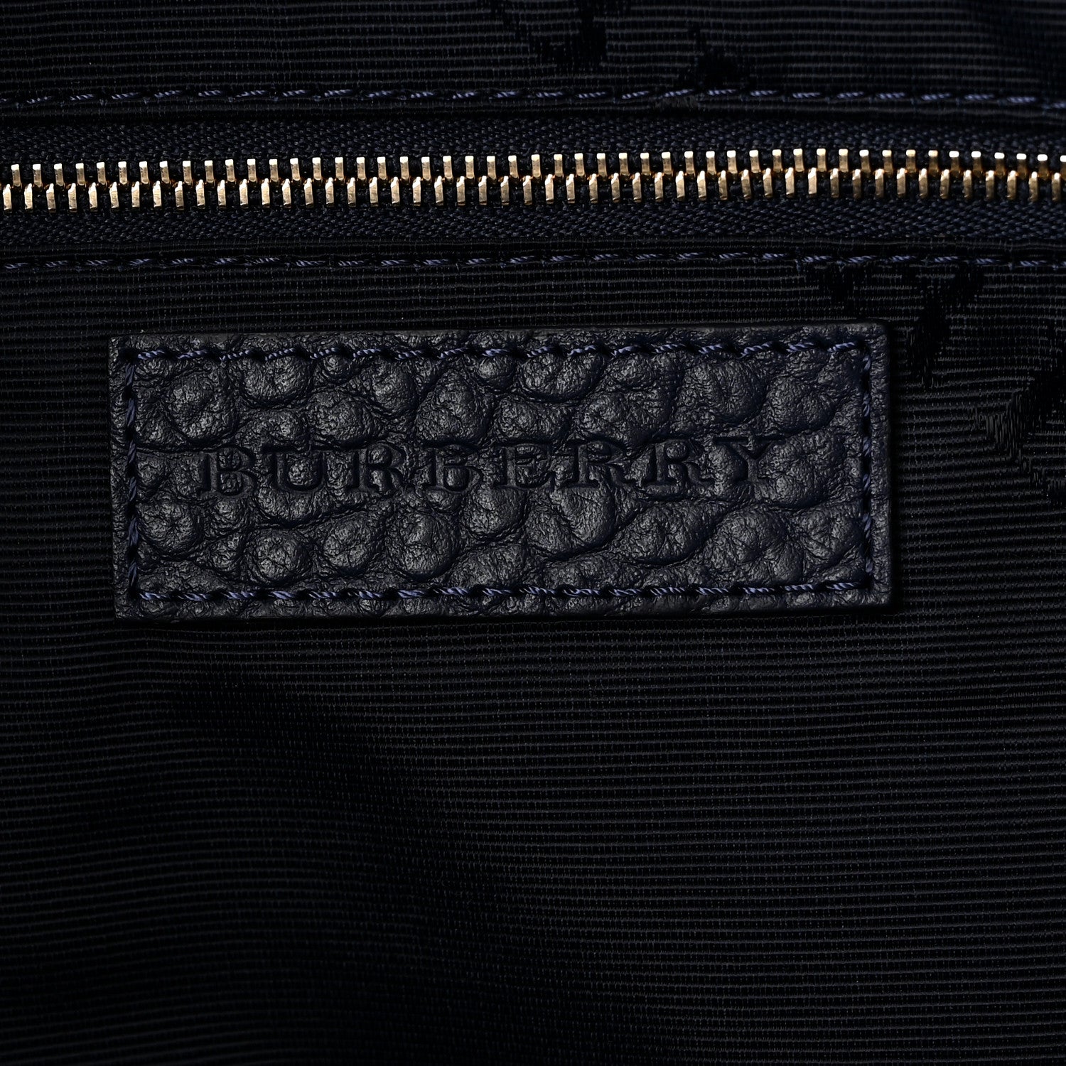 Burberry Heritage Grain Check Embossed Medium Dewsbury Tote Blue Carbon 6 of 9