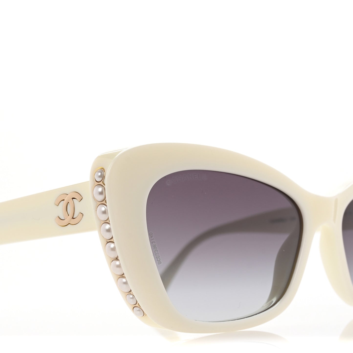 Acetate Pearl Cat Eye CC Sunglasses 5481-H White