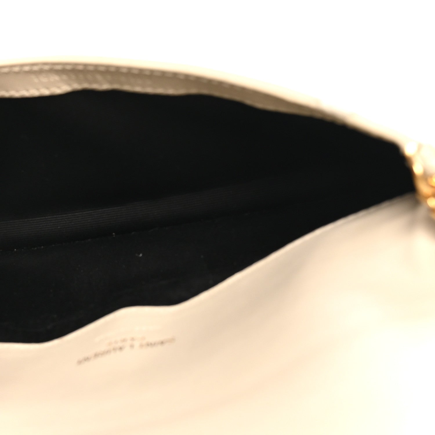 Saint Laurent Crocodile Embossed Monogram Phone Holder Crossbody Blanc Vintage 5 of 10