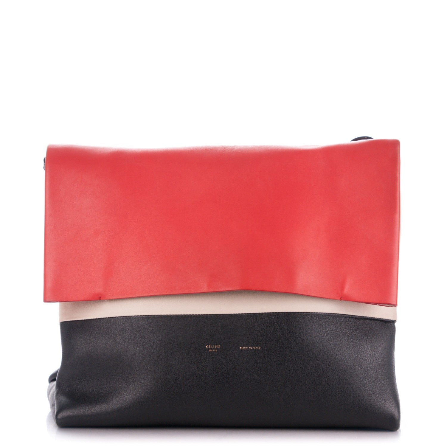 Celine Calfskin All Soft Shoulder Bag Vermillion 1 of 10