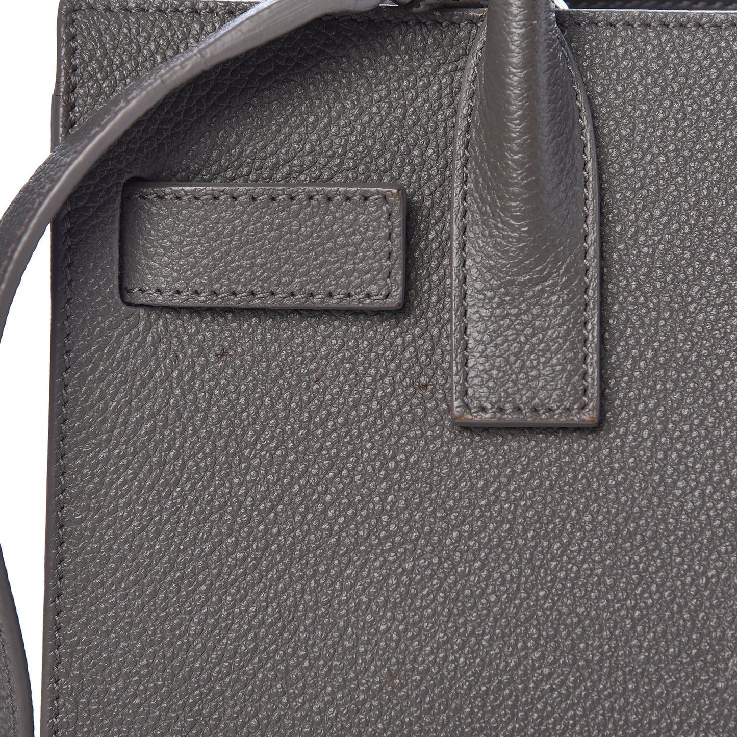 Grained Calfskin Nano Sac De Jour Fog