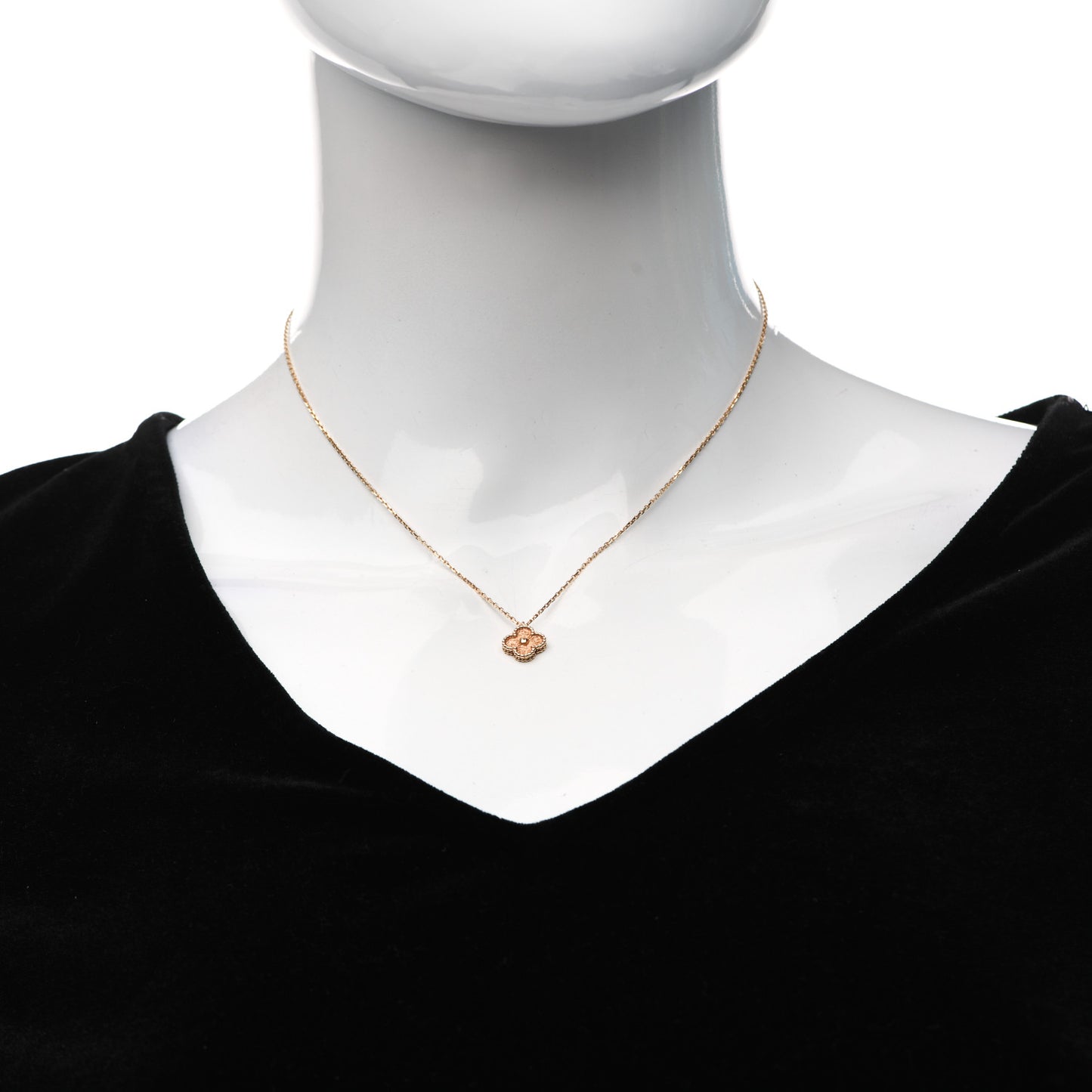 18K Rose Gold Sweet Alhambra Pendant Necklace