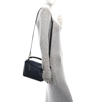 Loewe Calfskin Small Puzzle Bag Midnight Blue Black 2 of 9