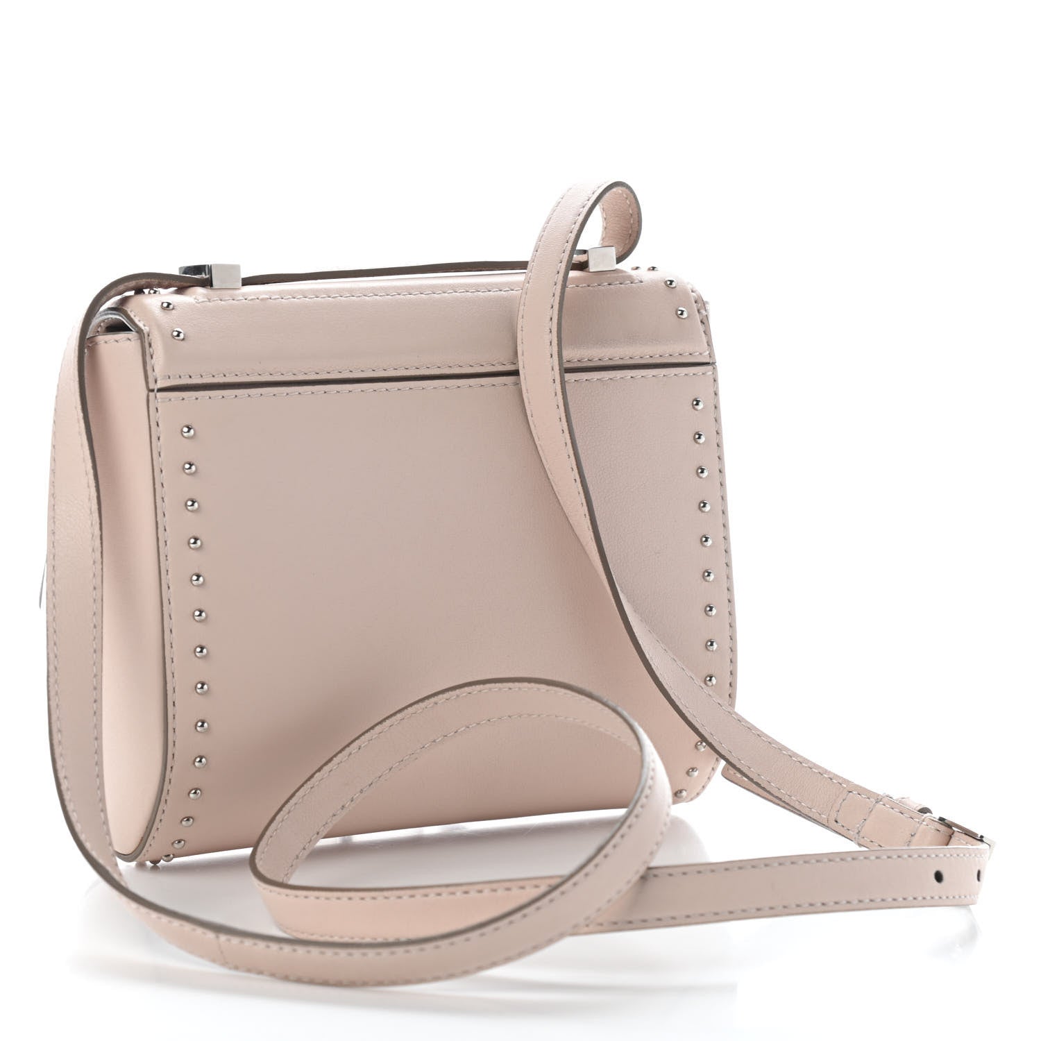 Givenchy Calfskin Studded Mini Pandora Box Crossbody Bag Nude Pink 3 of 9