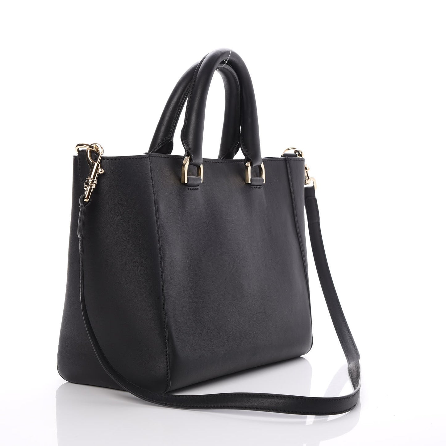 Silky Calf Small Willow Tote Black