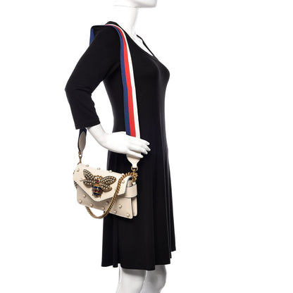 Gucci Nappa Pearl Studded Mini Queen Margaret Broadway Shoulder Bag Mystic White 2 of 10