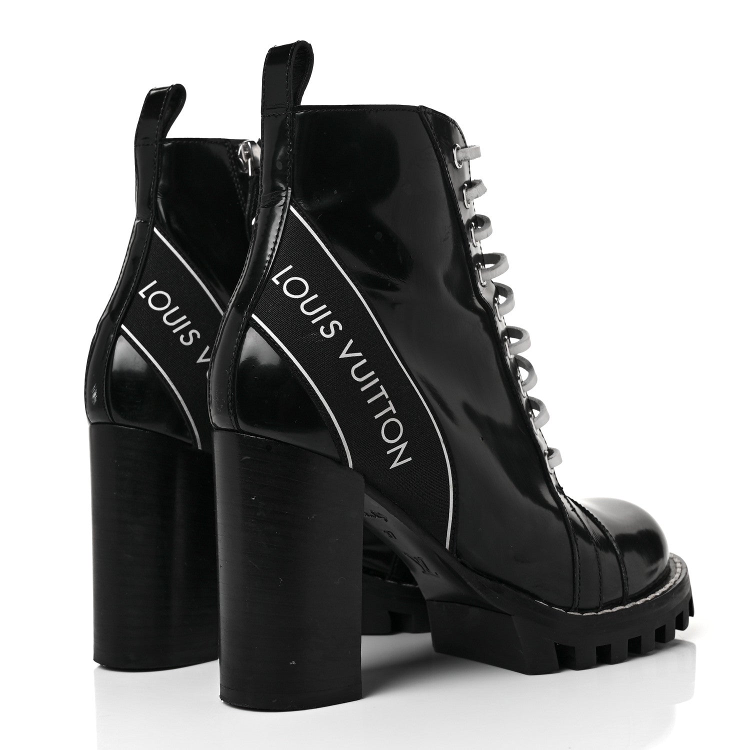 Louis Vuitton Glazed Calfskin Star Trail Ankle Boots 37 Black 4 of 6