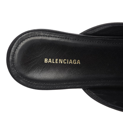 Balenciaga Satin Pointed Toe Knife 40mm Mules 38 Black 7 of 10