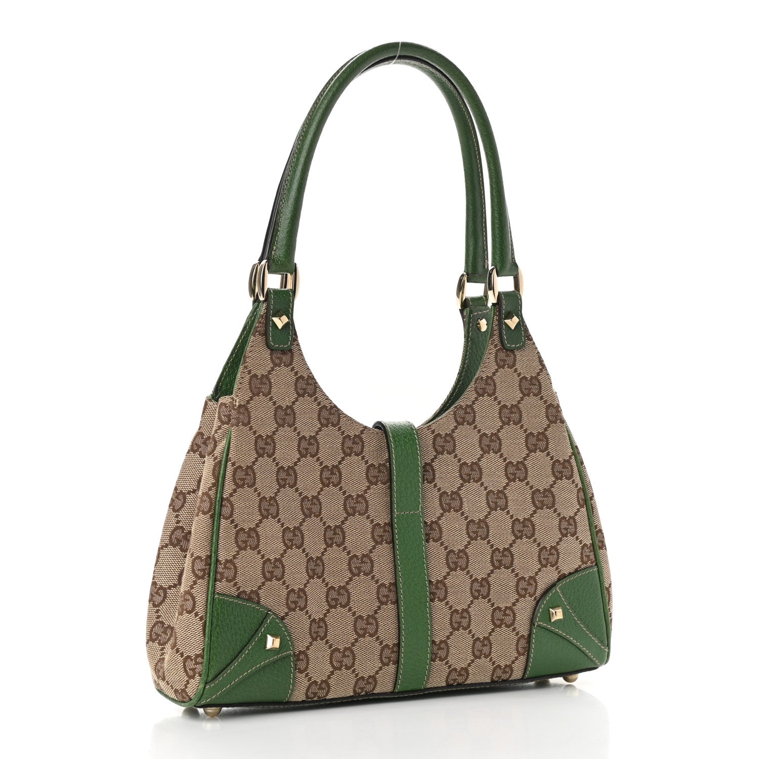Gucci Monogram Jackie O Hobo Green 3 of 9
