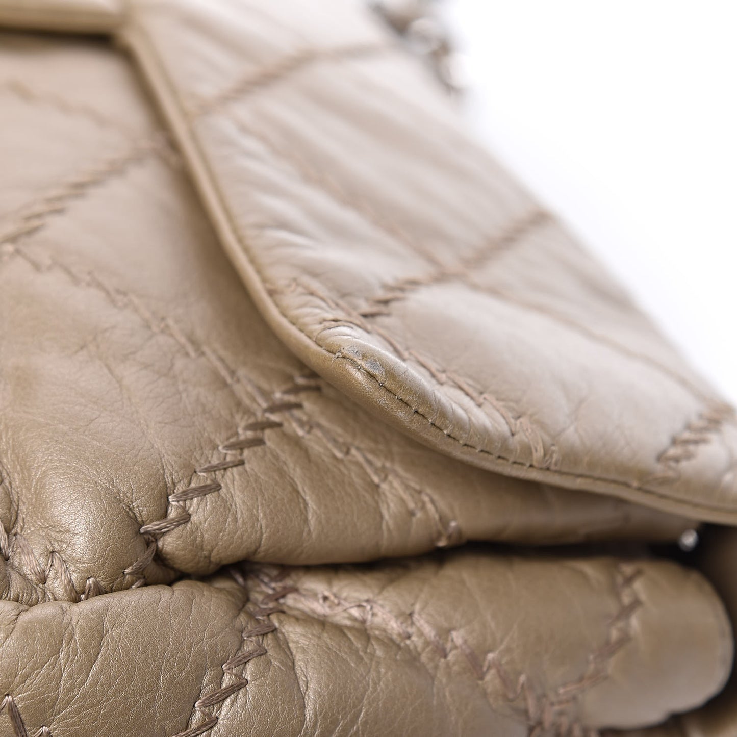 Calfskin Ultimate Stitch Flap Gold