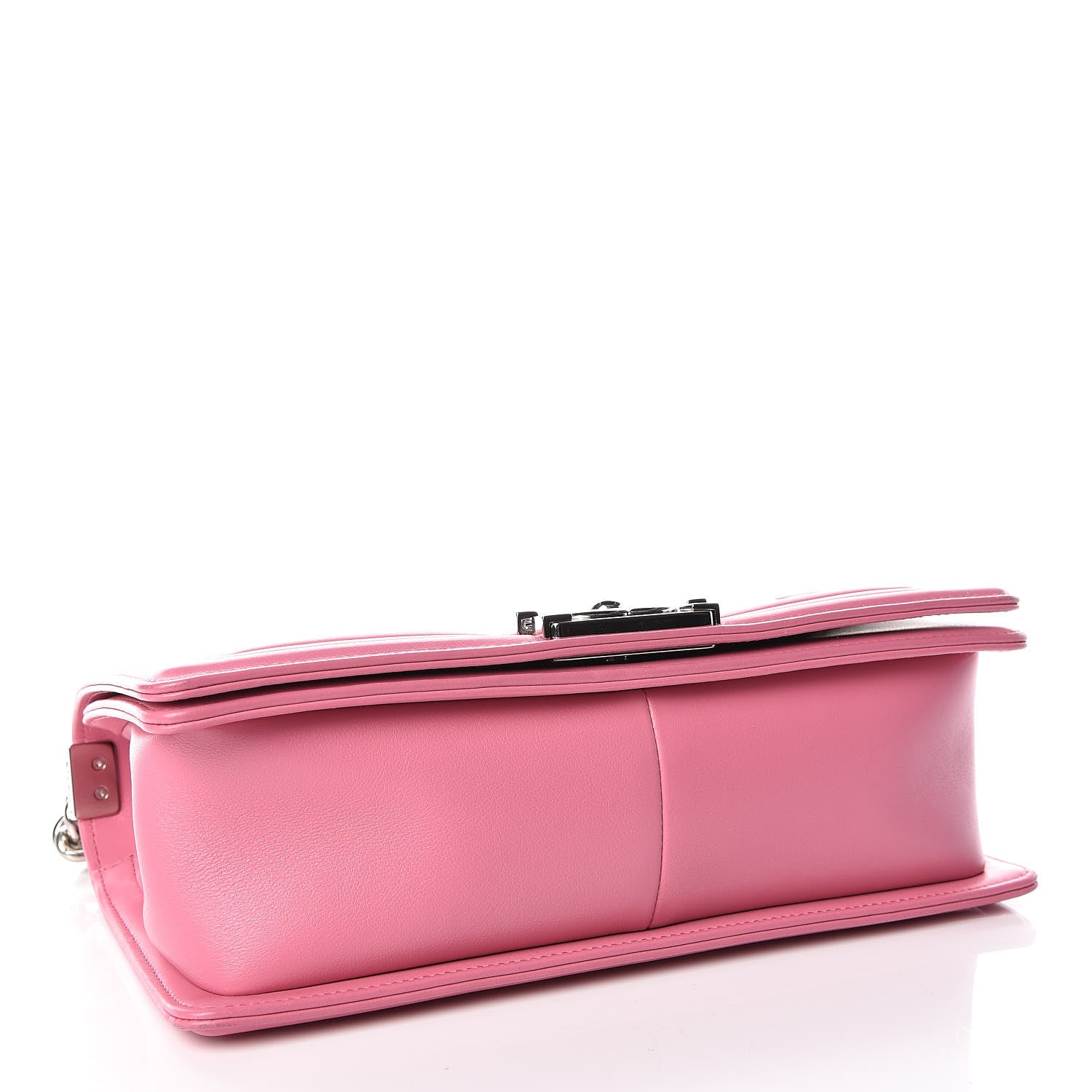 Chanel Lambskin Chevron Quilted Medium Boy Flap Pink 5 of 10