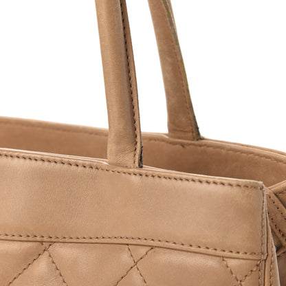 Chanel Calfskin Quilted CC Shopping Tote Beige 16 of 17
