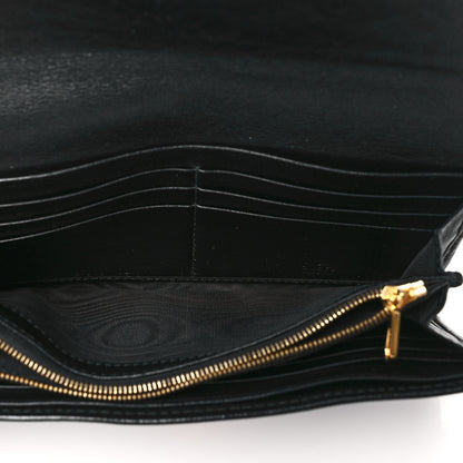 Gucci Calfskin Web Rajah Continental Wallet Black 5 of 9