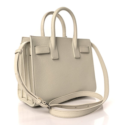 Saint Laurent Grained Calfskin Nano Sac De Jour Dove White 3 of 12