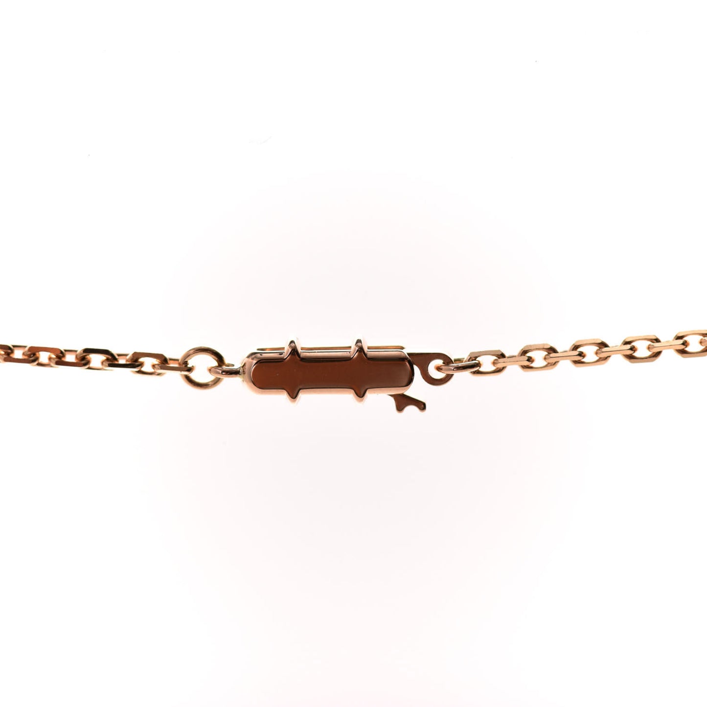 18K Pink Gold Diamond LOVE Paved Necklace