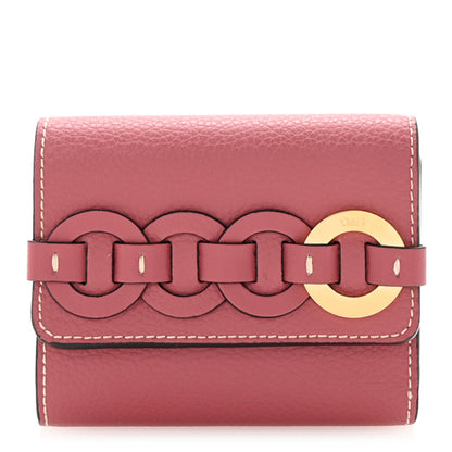 Chloe Grained Calfskin Small Darryl Trifold Wallet Faded Rose 1 of 8