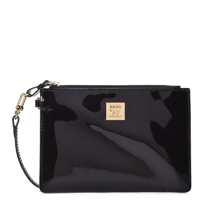 MCM Patent Ivana Zip Pouch Black 1 of 6