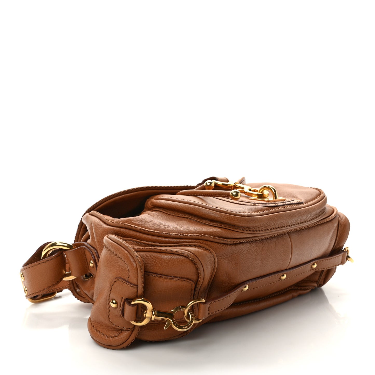 Calfskin Shoulder Bag Brown