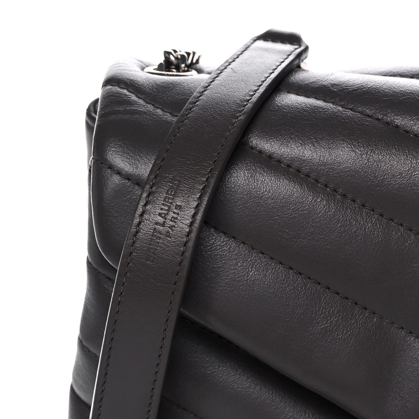 Calfskin Y Quilted Monogram Small Loulou Chain Satchel Earth