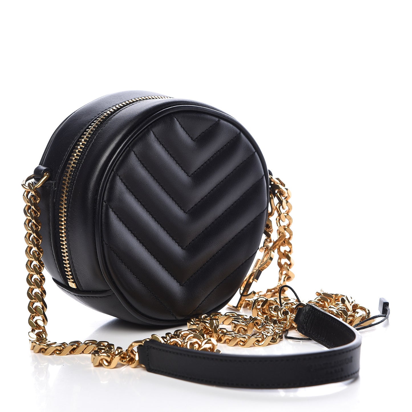 Calfskin Matelasse Small Monogram Bubble Crossbody Black
