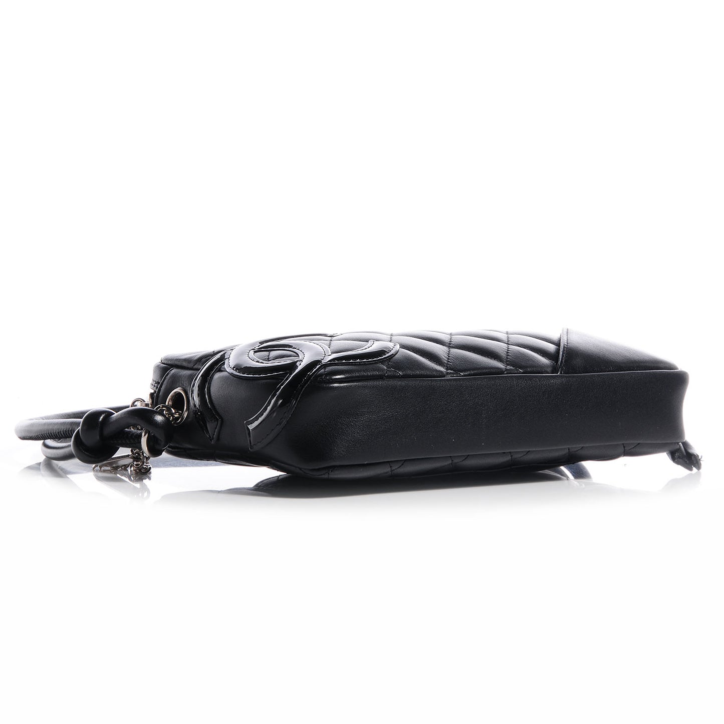Calfskin Quilted Cambon Pochette Black