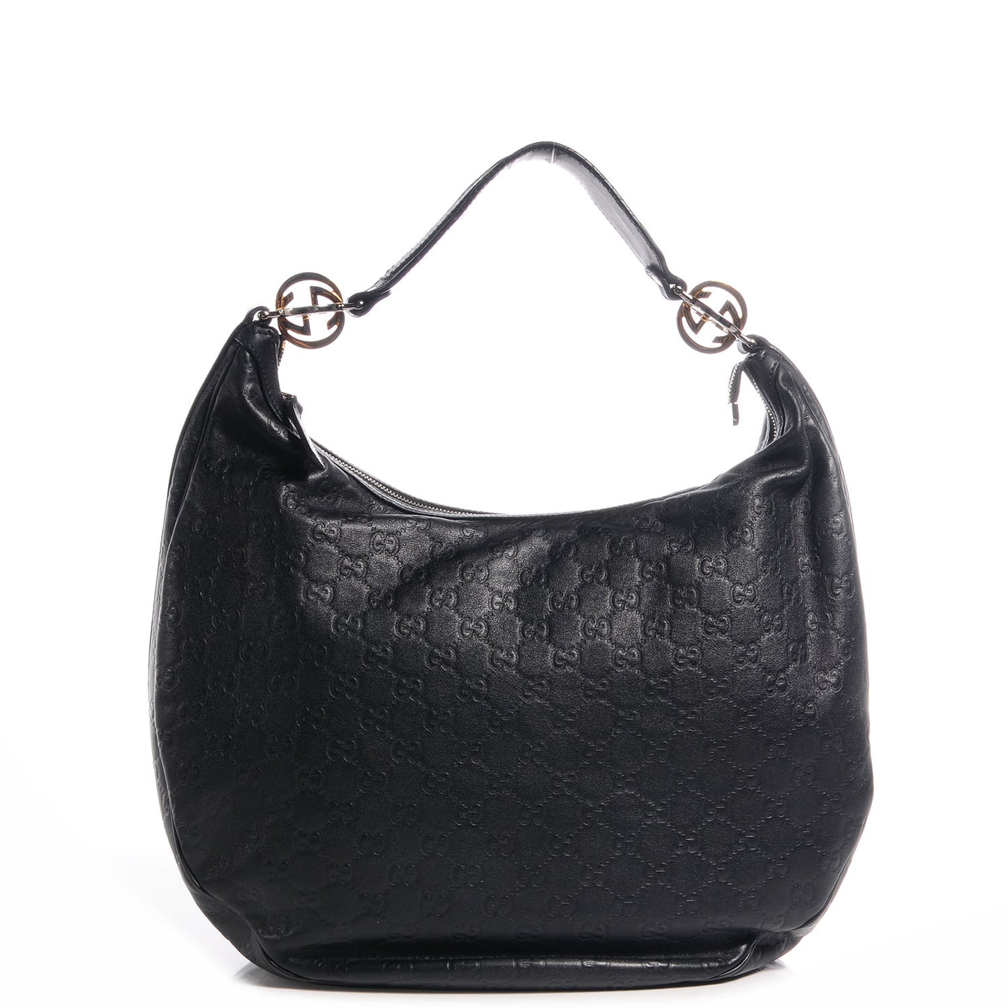 Guccissima GG Twins Large Hobo Black