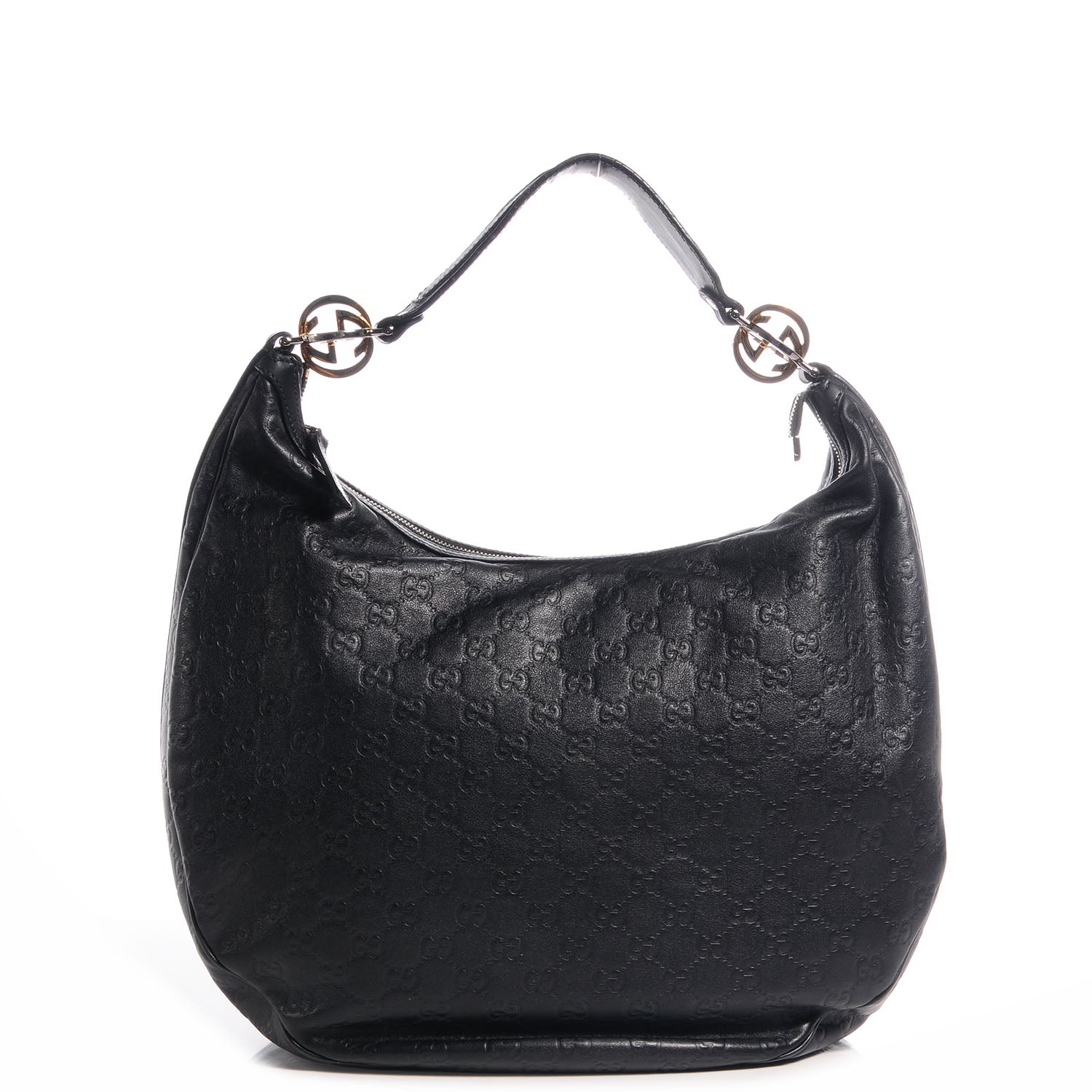 Gucci Guccissima GG Twins Large Hobo Black 1 of 7