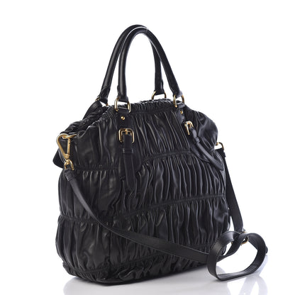 Prada Nappa Gaufre Antik Tote Black 3 of 10