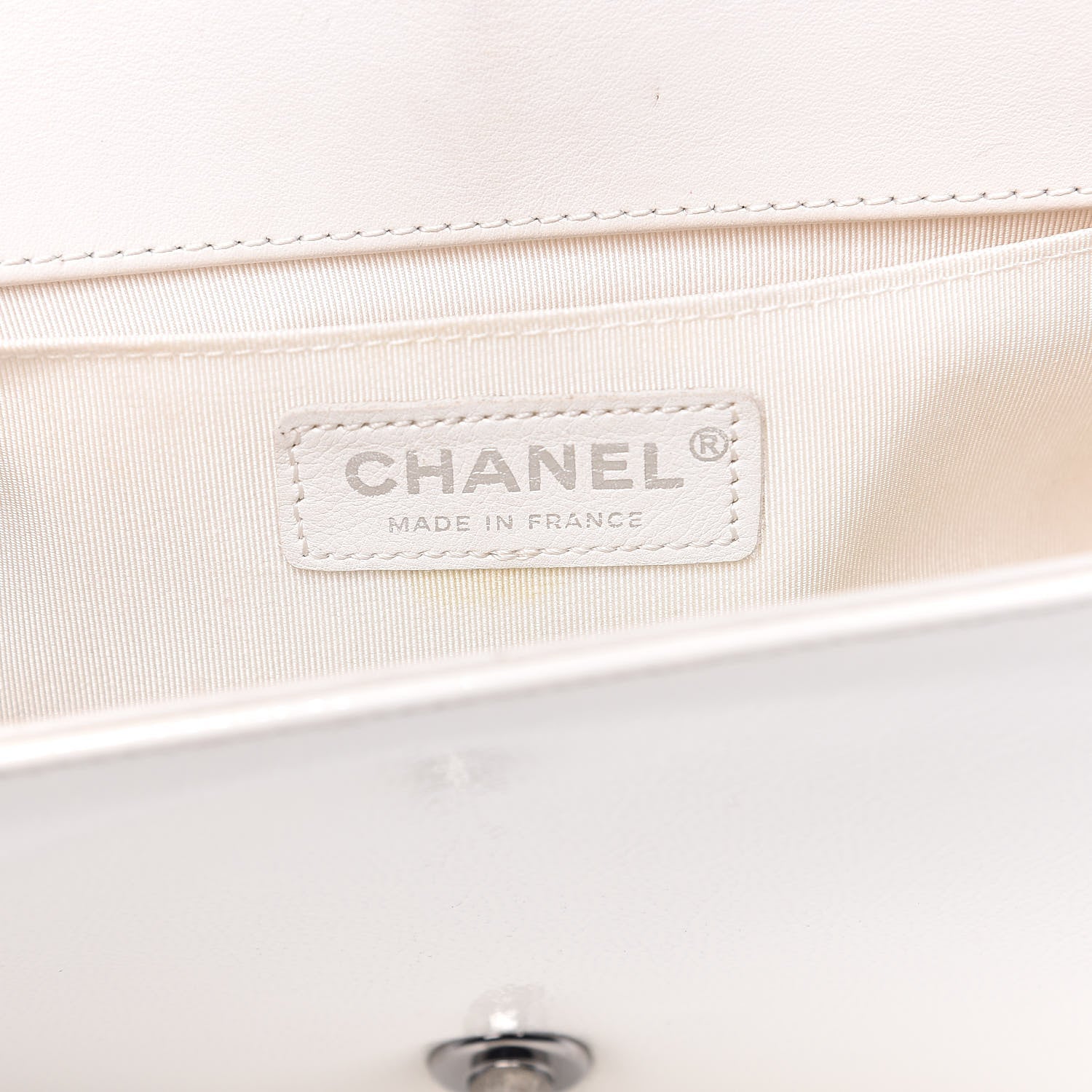 Chanel Patent Tweed Medium Boy Flap White 5 of 16
