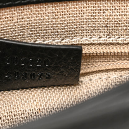 Gucci Dollar Calfskin Interlocking G Crossbody Bag Black 7 of 10